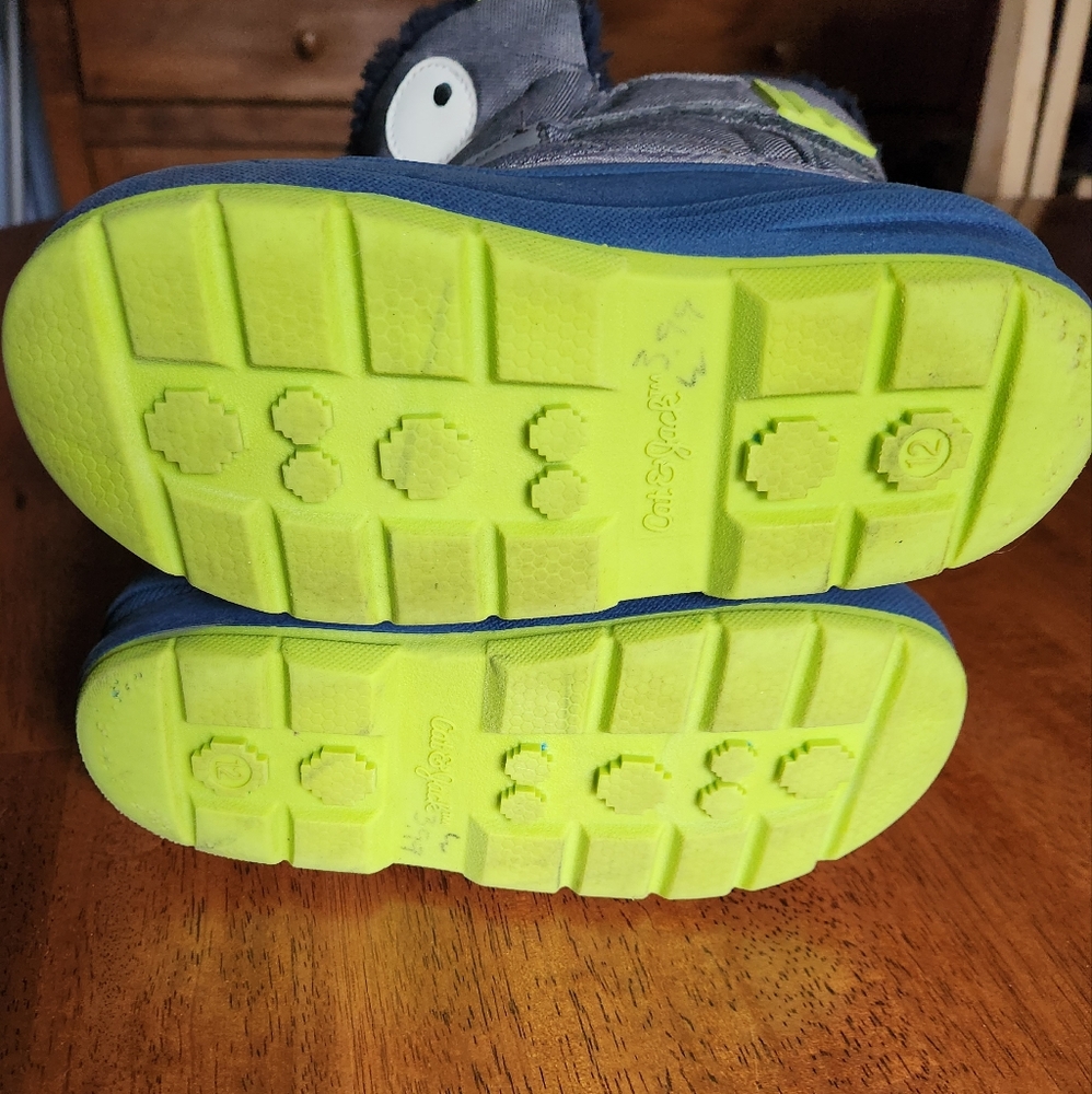 Cat & Jack Gray and Blue Kids Boots - Picture 7 of 10